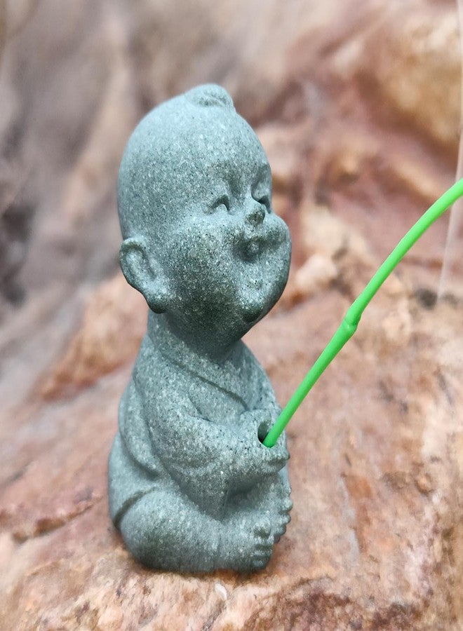 livelyfish Mini Fishing Boy Statue Fisherman Figurine for Fairy Garden Aquarium Pond Bonsai Fish Tank Accessories Decoration, A - Image 4